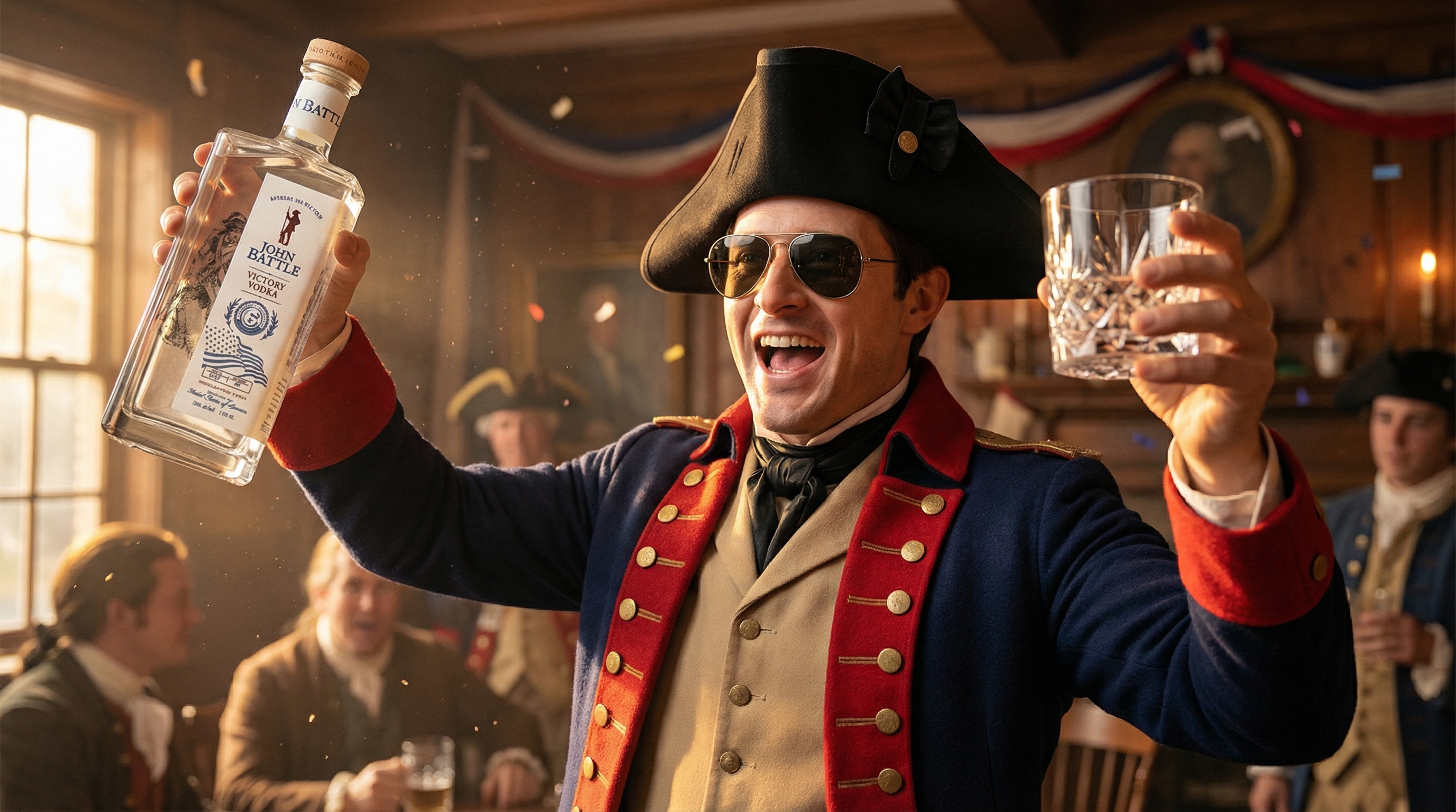 John Battle raises a toast