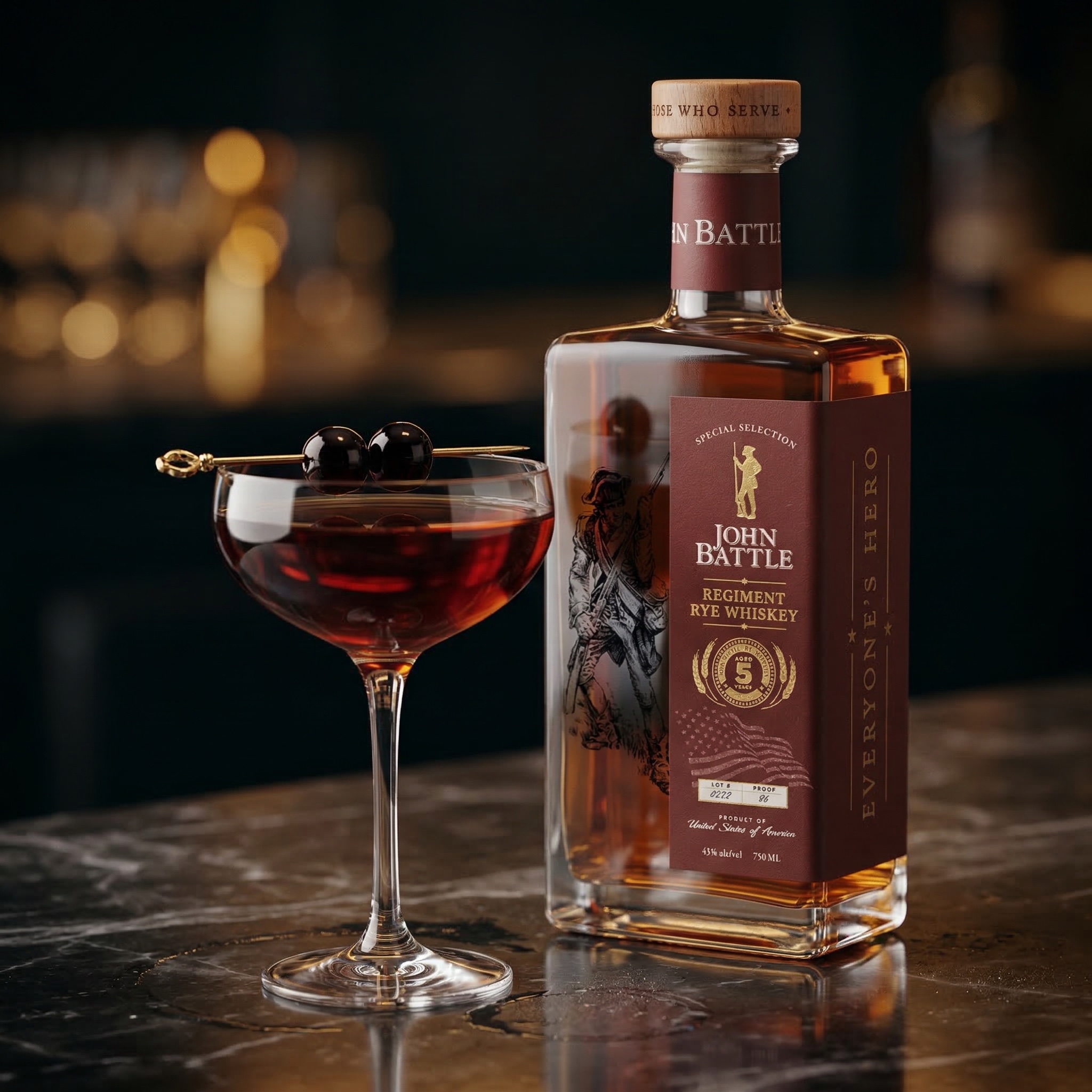 Sherry Manhattan cocktail