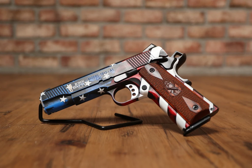 Springfield Armory 1911-A1 — stars-and-stripes Cerakote